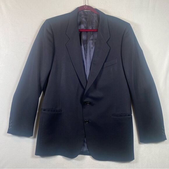 Mani by Giorgio Armani Black Vintage Suit Jacket Size 44 Long - Picture 1 of 13